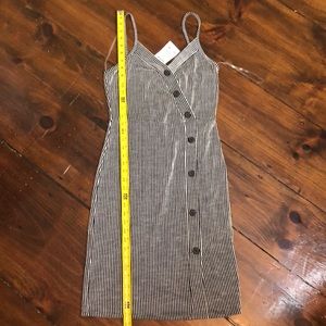 NWT black & grey pinstripe dress